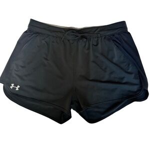 Under Armour Women's Black Running Shorts Size Large Athletic Gym Lightweight